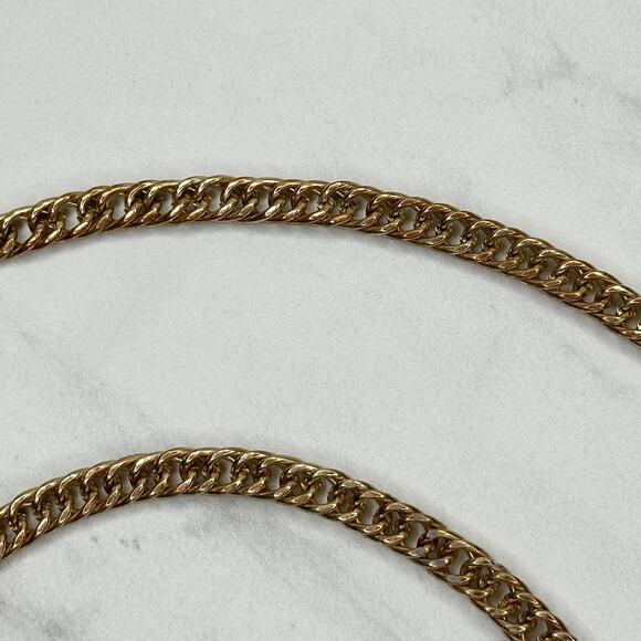 Gold Tone Chain Link Purse Handbag Bag Replacement Strap - Picture 3 of 11